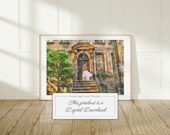 Carrie's Apartment Watercolor Painting Digital Art Print