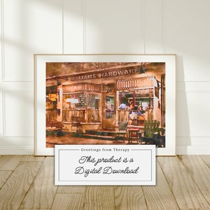 Abendessen bei Luke Aquarell Malerei Digital Art Print