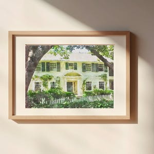Pai da Noiva Casa Pintura em Aquarela Pôster Sem Moldura Fosco Impressão Artística