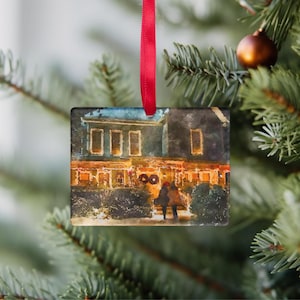 Christmastime at Lorelai&#39;s Watercolor Clear Rectangle Acrylic Ornament