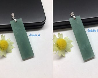 Bluish Green Wu Shi Pai Jadeite Pendant, Natural Type A 无事牌 Jadeite Pendant, Bluish Green Jadeite Pendant