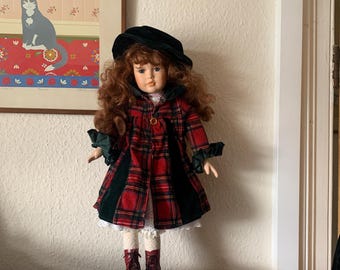 Vintage, Large, Collector's, Porcelain, China, Doll, Girl