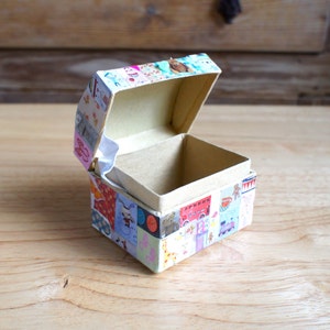 OOAK, Hand Collaged, 1:12th Scale, Dolls House, Miniature, Chest, Storage Box, Toy Box, Modern, Dollhouse, Nursery, Toy, Storage, Box, Gift