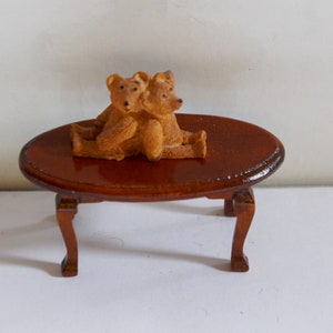 Adorable, Vintage, 1990, 1:12th Scale, Dolls House, Collectible, Ceramic, Sitting, Teddy, Bears, Soft Toy, Figurine, Miniature, Display, Mum