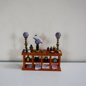 Handmade, 1:12th Scale, Dolls House, Shop, Perfume, Accessories, Hat, Counter, Display, Lamps, Lace, Collectible, Dollhouse, Gift, Mother