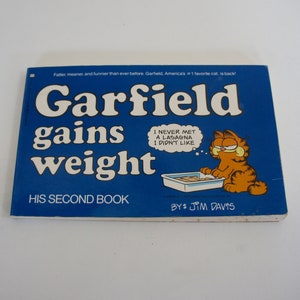 Rocznika, 1980, Waga zysk Garfield, Jim Davis, Garfield, książka Story, fikcja, retro, ilustracje, humor, prezent, Żona, Siostra, przyjaciel