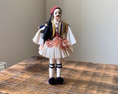 Vintage, 1950s, Souvenir, Doll, In, Greek, Folk, European, Men s, Dance, Costume, Male, Figure, Collectible, Scale Model, Figurine, Present