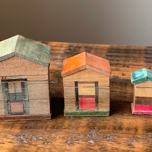 Vintage, Handarbeit, 1:12. Maßstab, Puppenhaus, Stapeln, Häuser, Boxen, Spielzeug, Puppenhaus, Spielen vorgeben, Miniatur, Schlafzimmer, Kinderzimmer, Geschenk