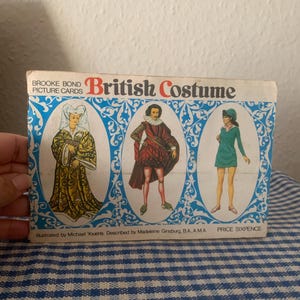 Vintage, Brooke Bond, fotokaarten, Brits kostuum, compleet, album, verzamelobject, thee, kaarten, volledige set, Brooke Bond, PG-tips, thee, retro