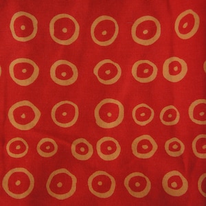 2 Metres Beautiful, Red And Orange Circle Pattern, Cotton, Fabric, Material, Craft, Sewing, Dress Making, Supplies, Bag Making, Mother