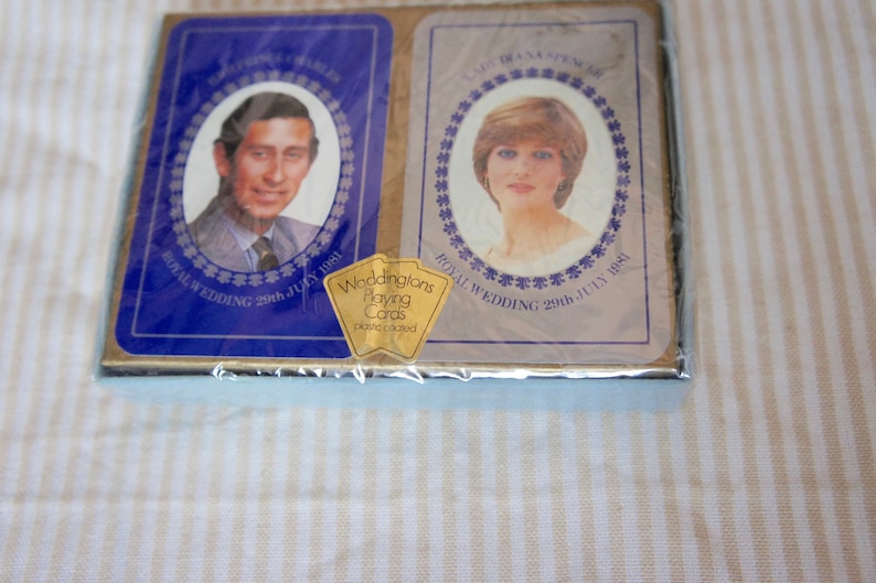 Vintage Sealed Waddingtons 1981 Royal Wedding Prince Charles And Lady Diana Spencer Playing Cards With Box Royalty Memorabilia UK