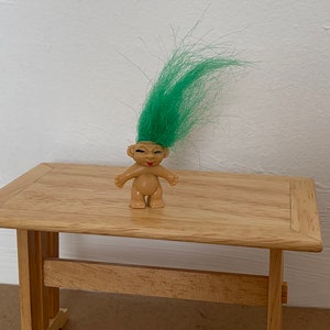 Vintage, 1980s, Mini, Green Hair, Pendant, Jewellery, Lucky, Charm, Troll, Gift, Collectibles, Birthday, Sister, Girlfriend, Daughter, Girl