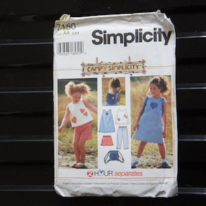 Simplicity, Camp Simplicity, Kids, Uncut, Children, Pattern, Girl, Clothing, Dress, Top, Capri Pants, Trousers, Shorts, Bag, Sewing, Age 2-4