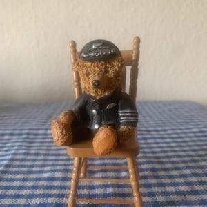 Vintage, 1994, Collectible, Colour Box, Bears, Skipper, Captain, Teddy, Bear, In Uniform, Figurine, Peter Fagan, Display, Gift, Collectible