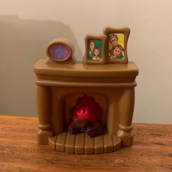 Vintage, 1990s, 1:12th Scale, 16th Scale, Dolls House, Plastic, Fireplace, With Accessories, Living Room, Sitting Room, Furniture, Retro