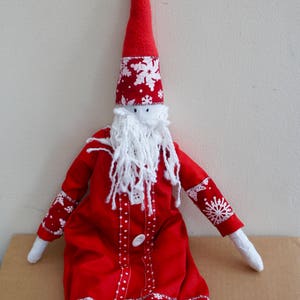 Handmade, Christmas, 12 Inch, Nordic Style, Father Christmas, Santa Doll, In Decorative Coat, Gift, Decoration, Soft Doll, Ornament, Mother