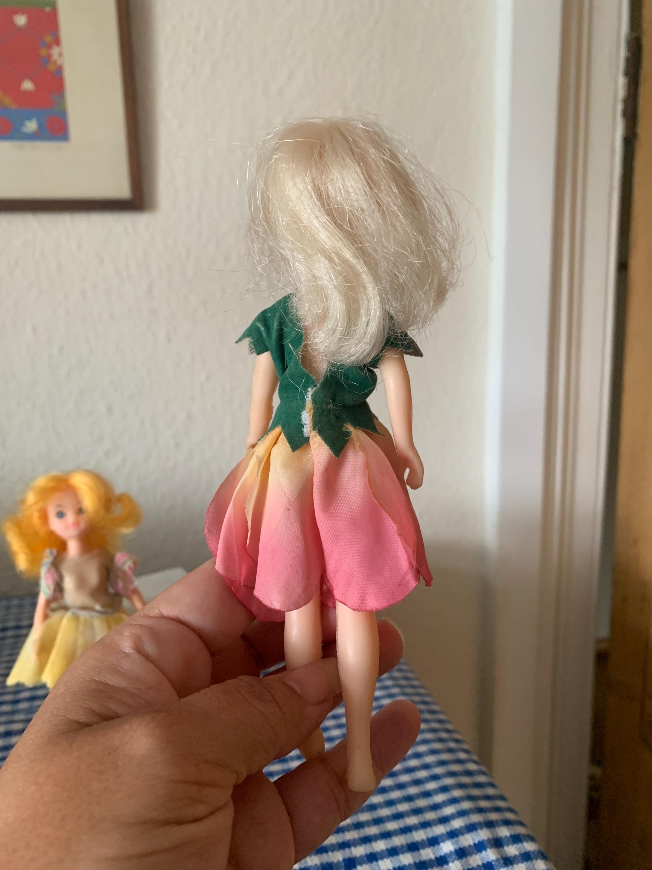 Vintage, Scala 1:12, Casa Delle Bambole, Artigiano, Signora, Bambola, Figura, In Cucito A Mano, Blu E Paillettes Buono, Rimovibile, Abiti, 1930, Art Deco - Italia - Foto 8