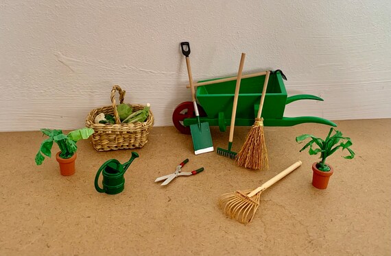 1/12 Puppenhaus Miniatur Mini Gartenset Home Fairy Möbel Werkzeuge 