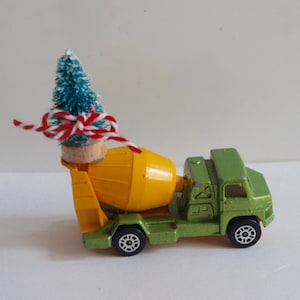 Altered, Corgi Juniors, Mobile, Cement Mixer, With, Christmas Tree, Christmas, Decoration, Ornament, Builder, Construction, Gift, Present