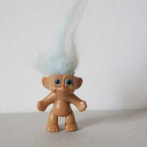 Vintage, Mini, Blue Haired, Pendant, Pencil Topper, Troll, Gift, Collectibles, Birthday, Sister, Girlfriend, Daughter, Girl, Stocking Filler