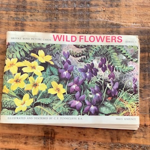 Vintage, Brooke Bond, Fiori di campo, Serie 3, Tunnicliffe, Un album di illustrazioni, Da collezione, Tè, Carte, Set completo, Brooke Bond, Fauna selvatica