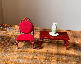 Divano Letto In Miniatura Scala 1:12 In Legno Vintage – Verde – Per Casa Delle Bambole