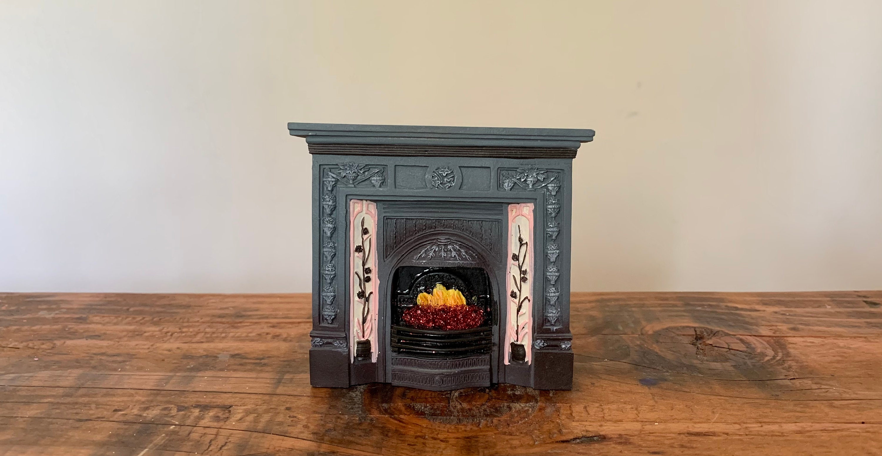 Vintage Miniature 1:12th Scale Dolls House Fireplace Fire - Etsy