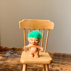 Vintage, 1980s, Mini, Green Hair, Pendant, Jewellery, Lucky, Charm, Troll, Gift, Collectibles, Birthday, Sister, Girlfriend, Daughter, Girl