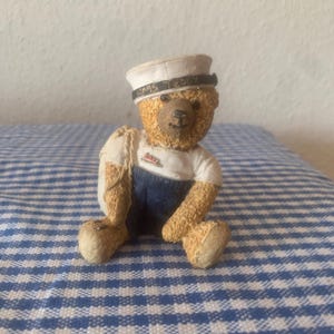 Vintage, 1993, Collectible, Colour Box, Bears, Martin, HMS Teddy, Navy, Teddy, Bear, With Bag,  Figurine, Peter Fagan, Display, Gift, Wife