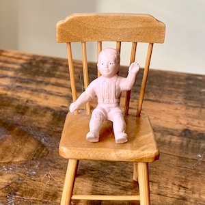 Vintage, 1:12th Scale, Dolls House, Dollhouse, Figure, Soft Plastic, Baby, In Luier, Luier, Collectible, Miniaturen, Poppen, Gift, Moeder