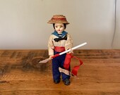 Vintage, 1950s, 1 12th Scale, Souvenir, Doll, In, Venetian, Gondolier, Folk, Men s, Costume, Hat, Male, Figure, Figurine, Collectible, Italy