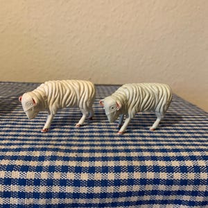 Vintage, 1:12th Scale, Dolls House, Miniature, Plastic, Rams, Sheep, Animal, Farm, Barn, Toy, Collectible, Outdoors, Diorama, Display, Gift