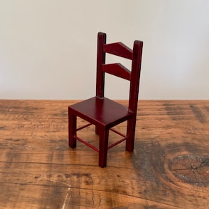 Vintage, Scala 1:12, Casa delle bambole, Miniatura, Mogano, Legno, Sedia, Cucina, Camera da letto, Moderno, Metà secolo, Vittoriano, Edoardiano, Regalo