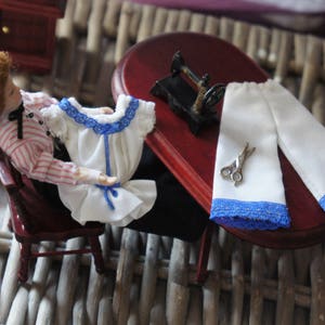 Vintage, Handmade, 1:12th Scale, Dolls House, Miniature, Sewing Room, Seamstress, Doll, Furniture, Collectible, Dollhouse, Gift, Mother, Mum