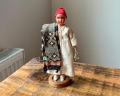Vintage, 1950s, Moroccan, Market Seller, Souvenir, Doll, In, Folk, Men s, Costume, Male, Figure, Collectible, Scale Model, Figurine, Gift