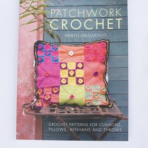Patchwork Crochê, Crochê, Padrões, Para, Almofadas, Travesseiros, Afghans, Mantas, Livro, Cobertores, Colchas, Artesanato, Patchwork, Presente, Mãe