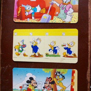 Rari, Vintage, 1990, Nestle, famiglia Disney, Paperino, Paperina, Topolino, Minnie Mouse, da collezione, cartoline, auguri, Plutone
