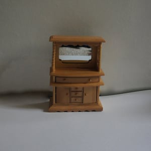 Vintage, 1:12th Scale, Kitchen, Dresser, With Mirror, Cupboard, Unit, Miniature, Collectible, Gift, Furniture, Display, Wife, Daughter, Mum