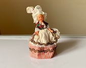 Vintage, 1 16th, 12th Scale, Dolls House, Miniature, Folk, Doll, In, Traditional, European, Costume, And And Headdress, Souvenir, Figure