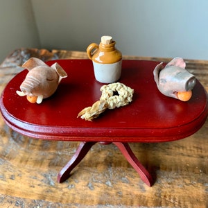 Artisan, 1:12th Scale, Dolls House, Medieval, Tudor, Elizabethan Food, Miniatures, Boar Heads, Ceramic Jug, Corn Doll, Shop, Kitchen, Gift