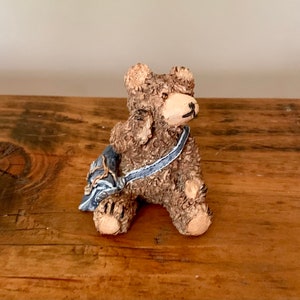Adorable, Vintage, Collectible, Colour Box, Bears, Roger, Teddy, Bear, With Satchel, Bag, Figurine, Peter Fagan, Display, Gift, Collectible