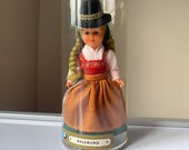 Vintage, 1 12th Scale, Dolls House, Boxed, Plastic, Salzburg, Austrian, Souvenir, Girl, Doll, In Folk Dress, Miniatures, Display, Diorama