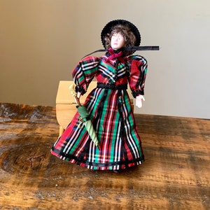 Victorian Woman Figurine Red Dress - Etsy