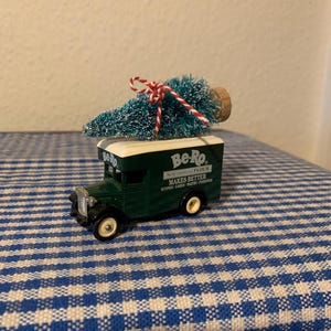 Altered, Vintage, Lledo, Days Gone, Be-Ro, Flour, Advertising, 1934, Dennis, Delivery, Van, Collectible, Christmas Tree, Ornament, Gift, Men