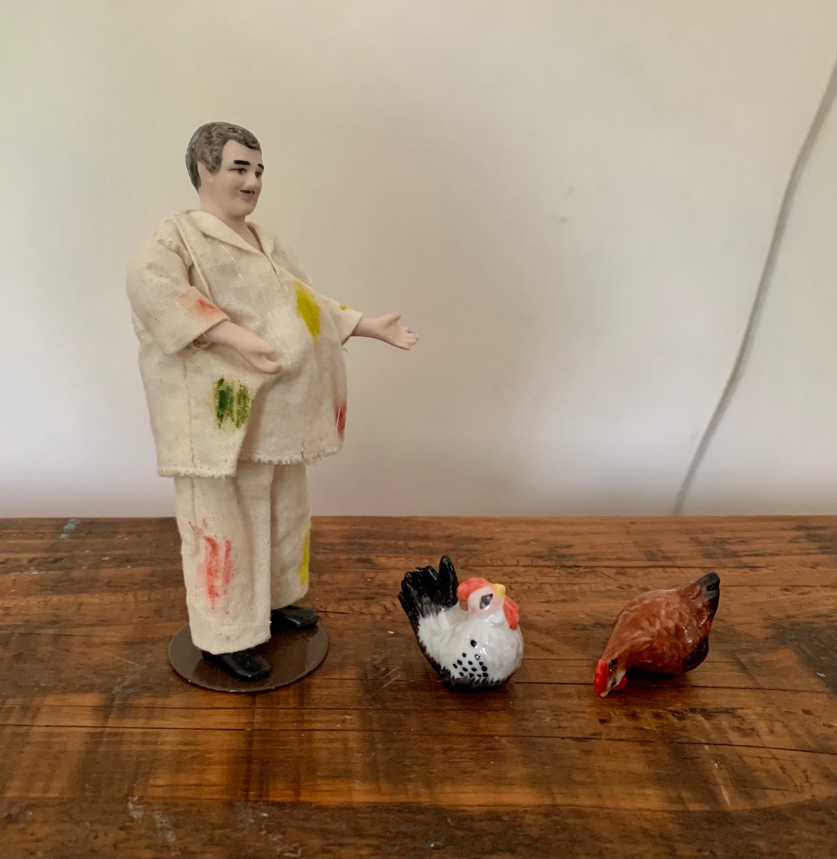 Ensemble De Poulets Miniatures Pour Maison De Poupée - Échelle 1:12, En Résine, 12+ Ans
