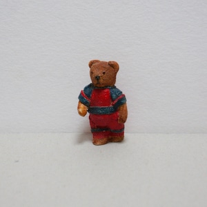 Adorable, Vintage, Collectible, Colour Box, Teddy, Bear, In Sweater And Trousers, Figurine, Peter Fagan, Dolls House, Miniature, Gift, Mum