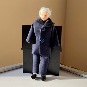 Vintage, 1:12th Scale, Dolls House, Gentleman, Father, Grandfather, Old Man, Male, Figurine, Doll, Victorian, Edwardian, Miniature, Present