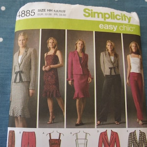 Eenvoud Misses, Miss, Petite, Top, broek, rok, jasje, sjaal, broek, vrouwen, kleding, naaien, patroon, kleermakerij, grootte UK 6
