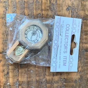 Vintage, Nostalgia Collection, 1:12th Scale, Dolls House, Wooden, Wall Clock, Ornament, Display, Miniature, Collectible, Scale Model, Gift