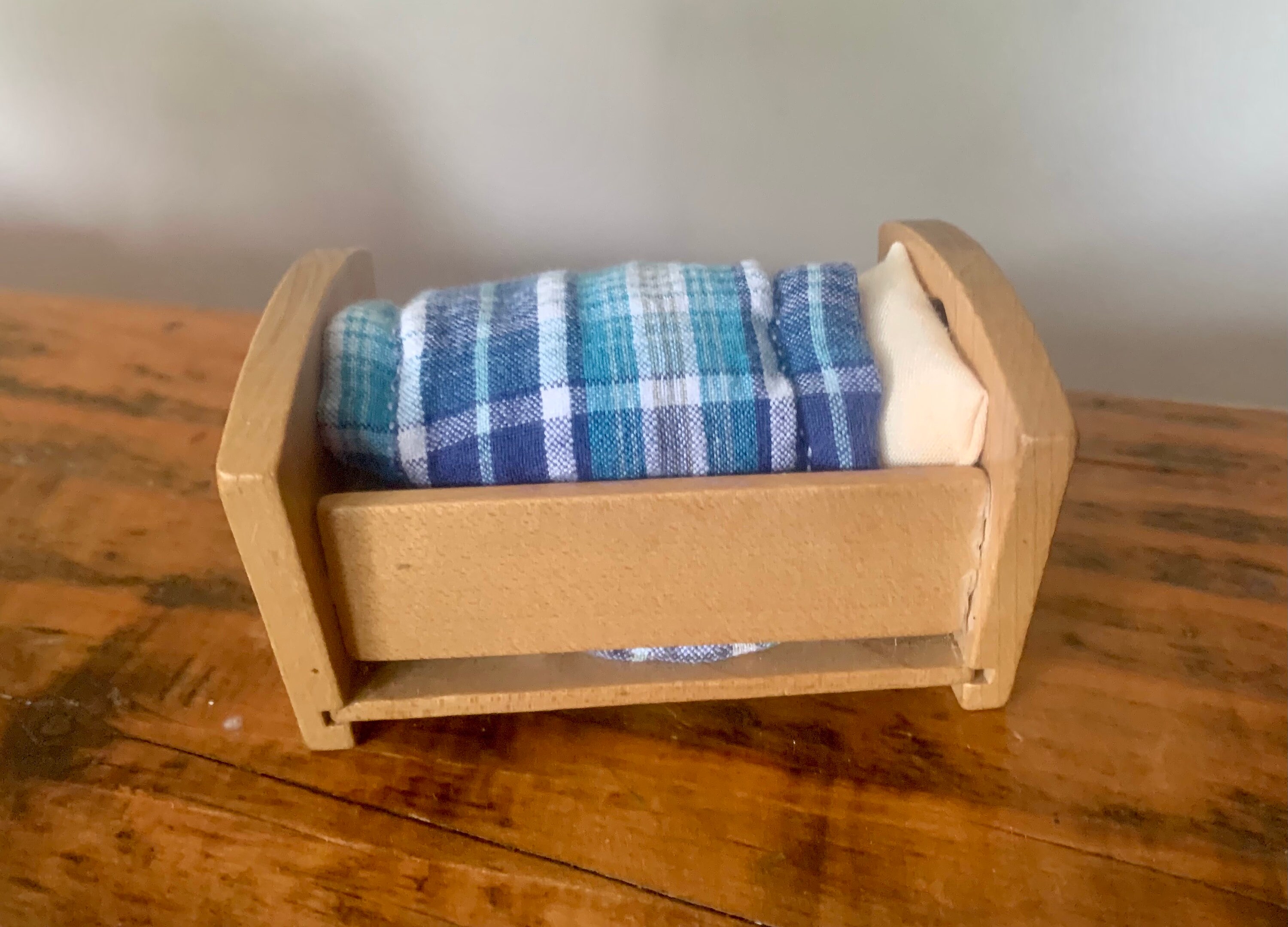 Culla In Legno Per Bambole In Scala 1:12 – Con Cassetto E 4 Cuscini, Accessorio Per Casa Delle Bambole, Fai Da Te Per Camera Della Bambola